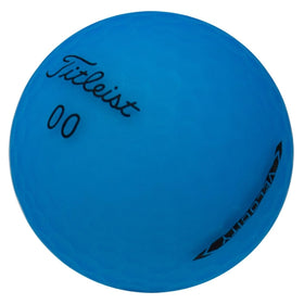 Titleist matte blue velocity bulk pack showing high-distance potential for practice and rounds