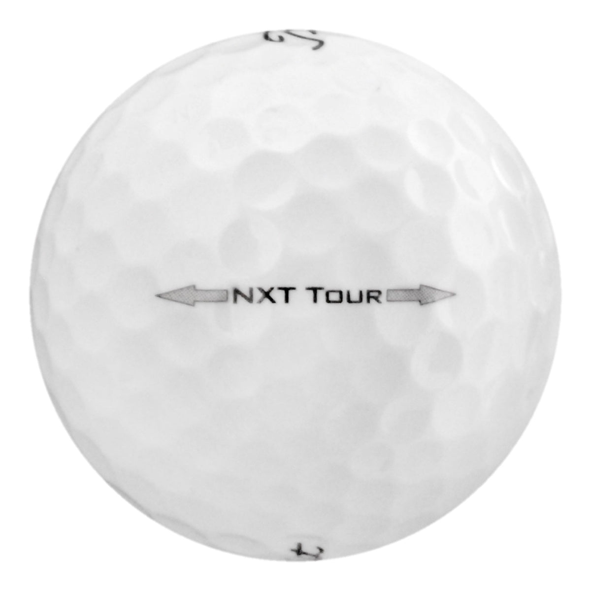 Titleist NXT recycled golf balls in a clam-shell case, ready for play and dependable distance.
