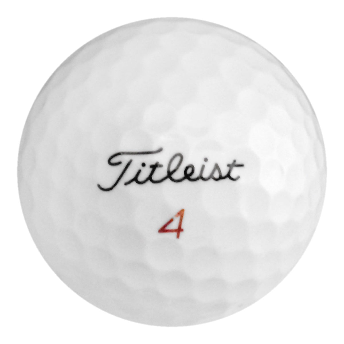 Close-up of Titleist NXT recycled golf balls, highlighting quality and greenside control potential.