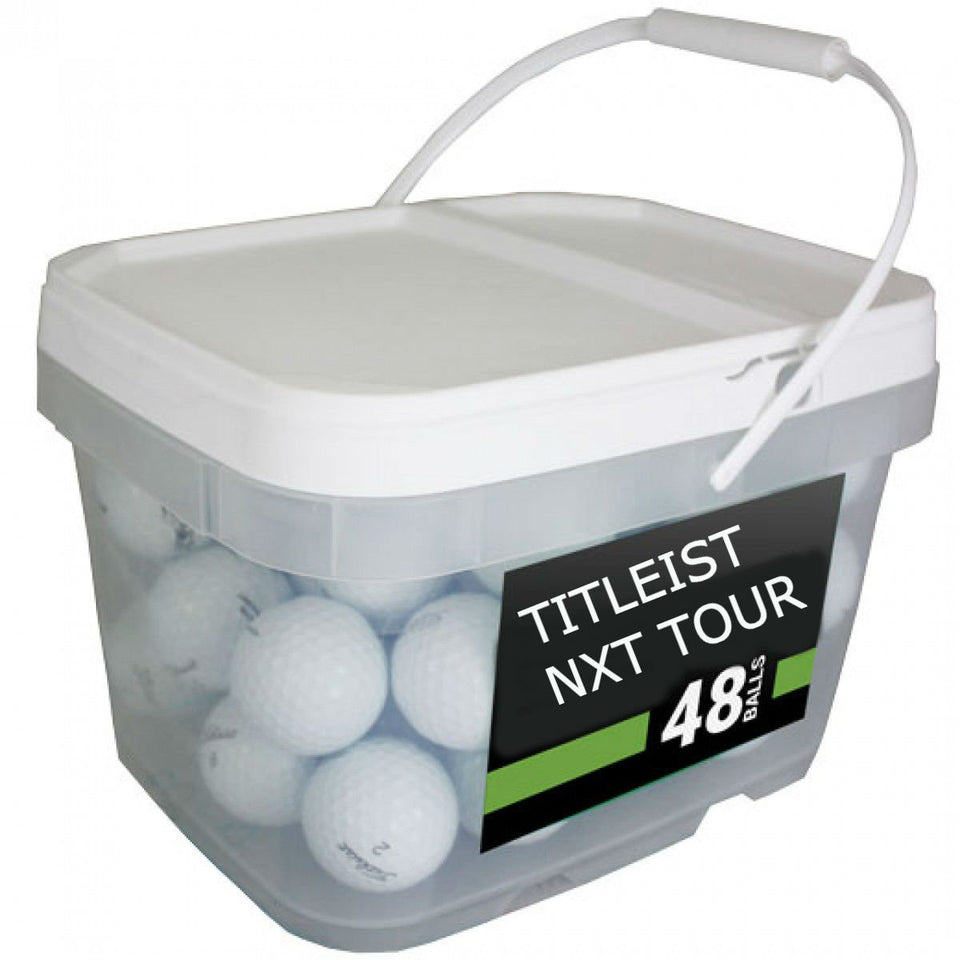 Titleist NXT Tour 48-pack golf balls ready for practice and rounds with reliable spin.