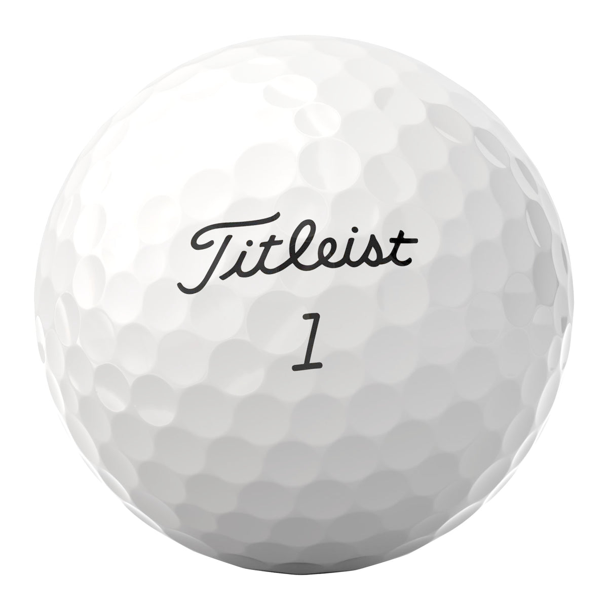 Titleist Pro V1 388-dimple design in flight delivering penetrating trajectory.