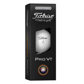 Titleist Pro V1 AIM Enhanced alignment stamp close-up for precise aim and alignment.