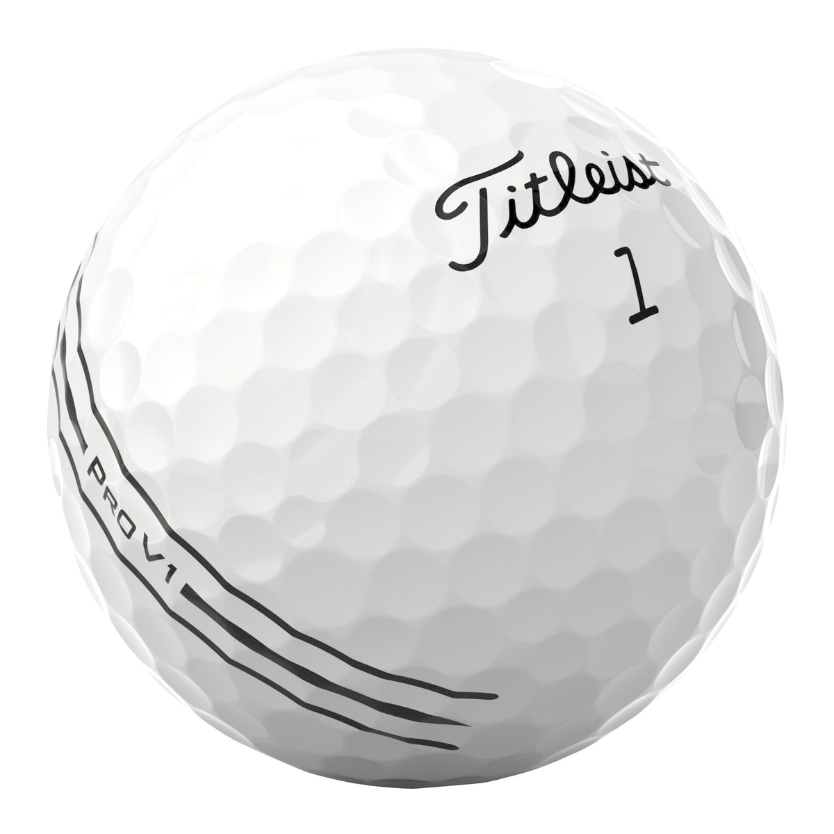 Titleist Pro V1 AIM Enhanced core detail signals faster speed and improved control.