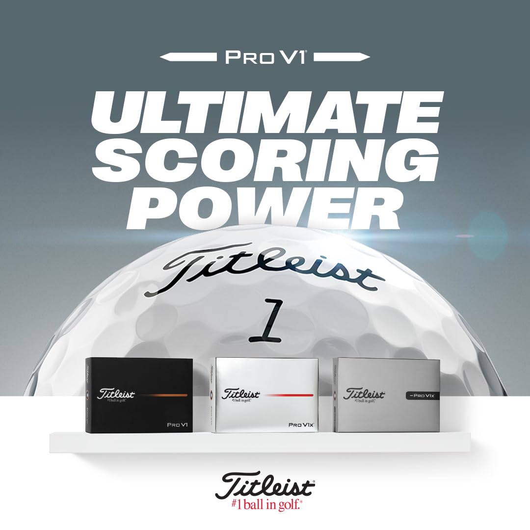 Titleist Pro V1 brand logo on ball for authentic performance.