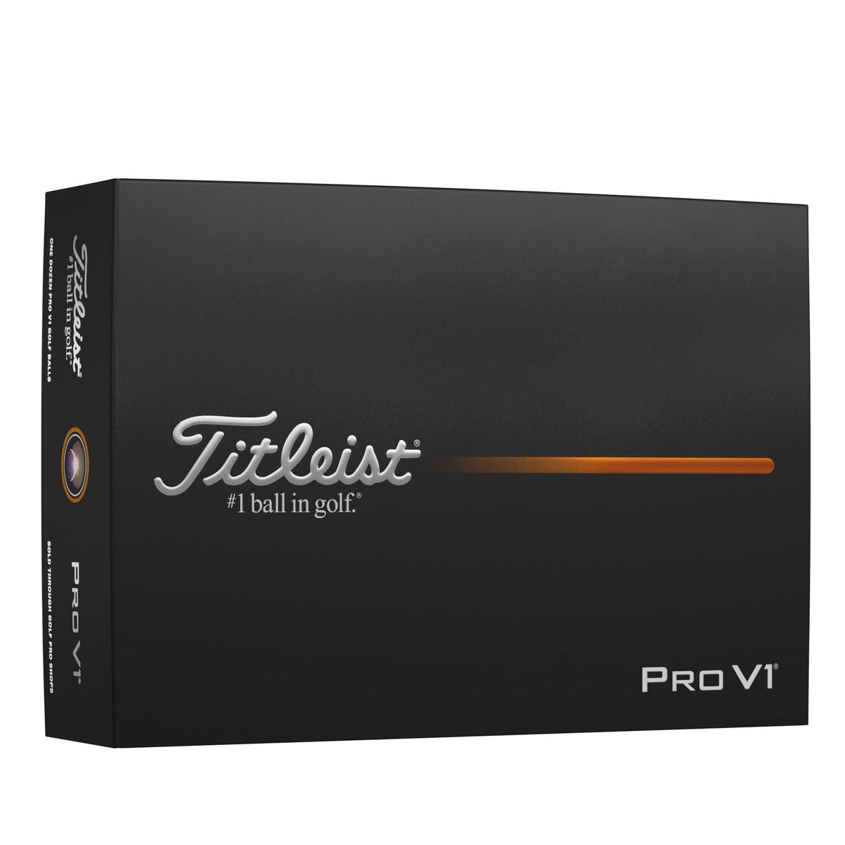 Titleist Pro V1 pack shot highlighting premium performance for serious golfers.