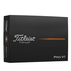 Titleist Pro V1 pack shot highlighting premium performance for serious golfers.