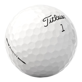 Titleist Pro V1 speed-core detail illustrating faster core for distance and control.