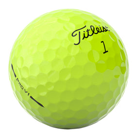 Titleist Pro V1 Yellow ball in flight illustrating low long-game spin.