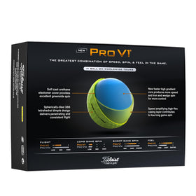 Titleist Pro V1 Yellow ball on greens achieving precise touch.
