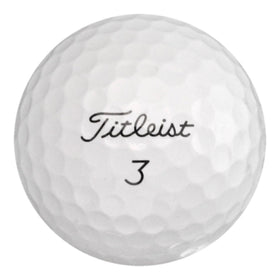 Titleist Pro V1x 2014 recycled balls, close-up, greenside control potential.