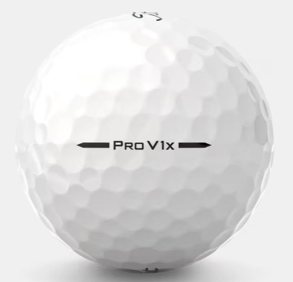 Titleist Pro V1x 2025 ball on green illustrating flight control and greenside spin.