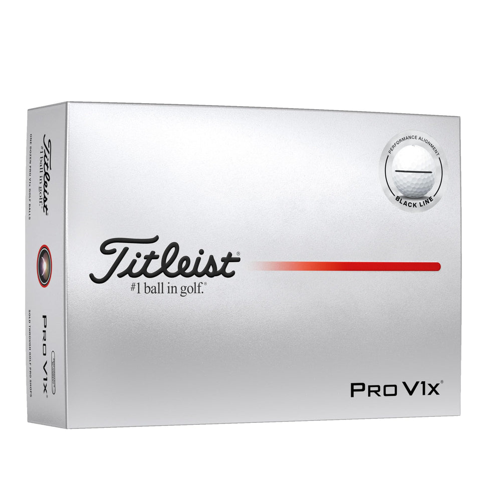 Titleist Pro V1x AIM Performance ball with 105-degree alignment marking for precise aim on greens