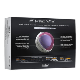 Titleist Pro V1x branding and packaging on display for premium performance.
