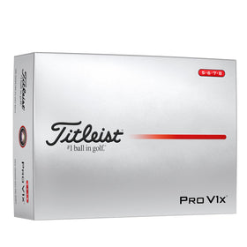 Titleist Pro V1x High #s ball close-up shows the optimized dimple design for stable flight.
