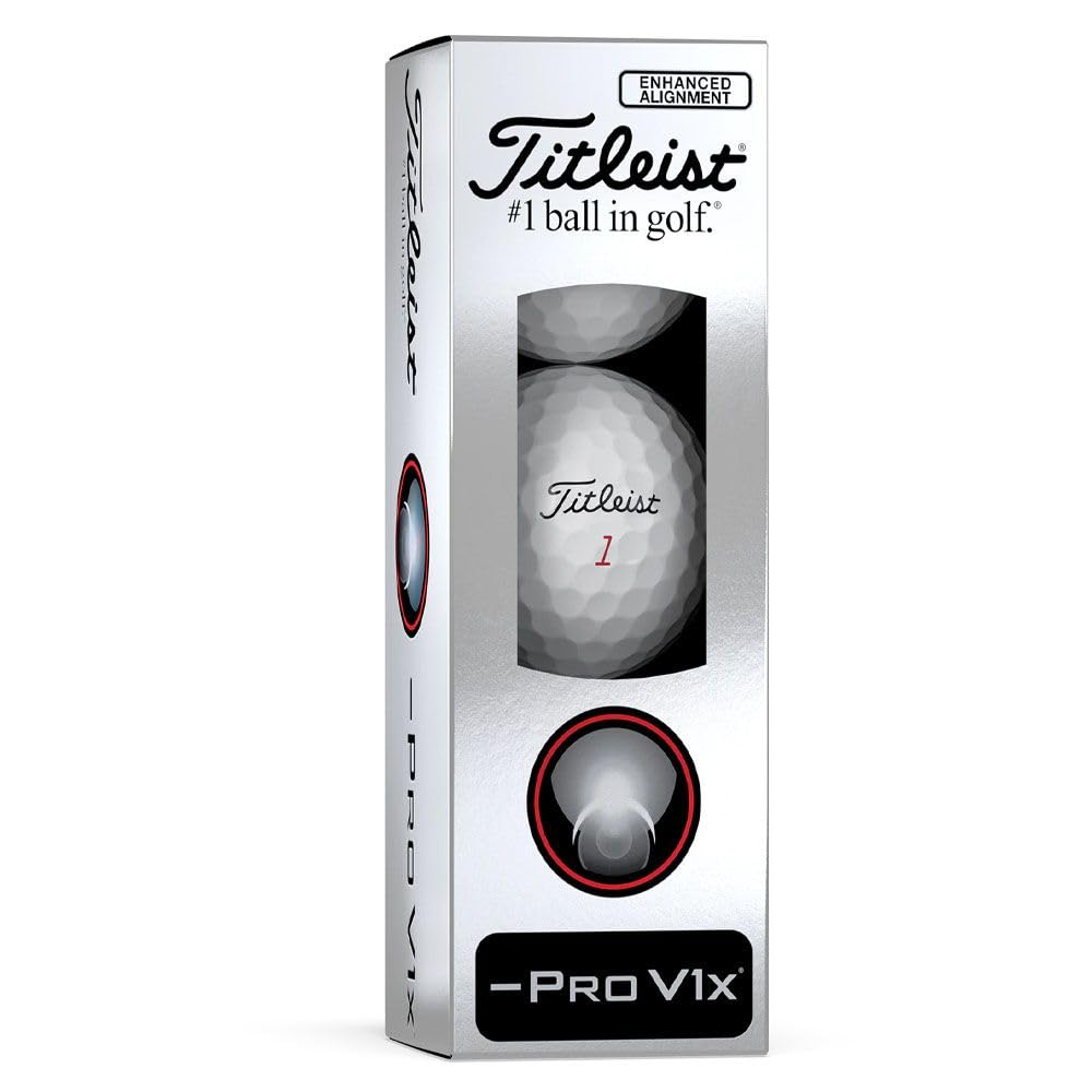 Titleist Pro V1x Left Dash ball dimple detail showcases engineering for consistent flight.