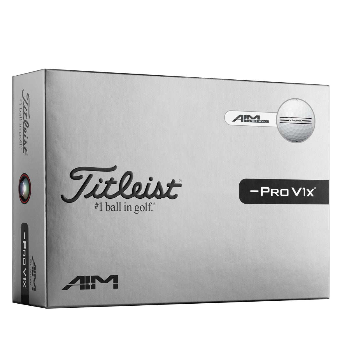 Titleist Pro V1x Left Dash enhanced alignment ball for consistent distance and spin control.