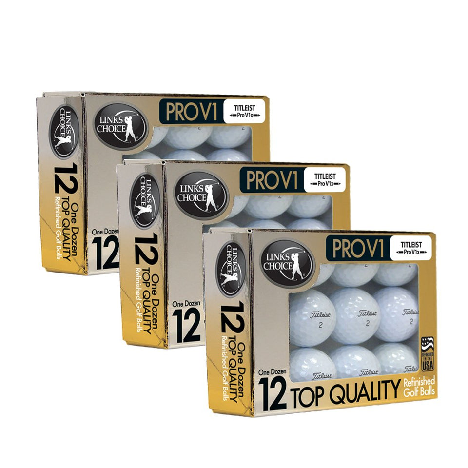 Titleist Pro V1x used golf balls, mint refinished for practice and play