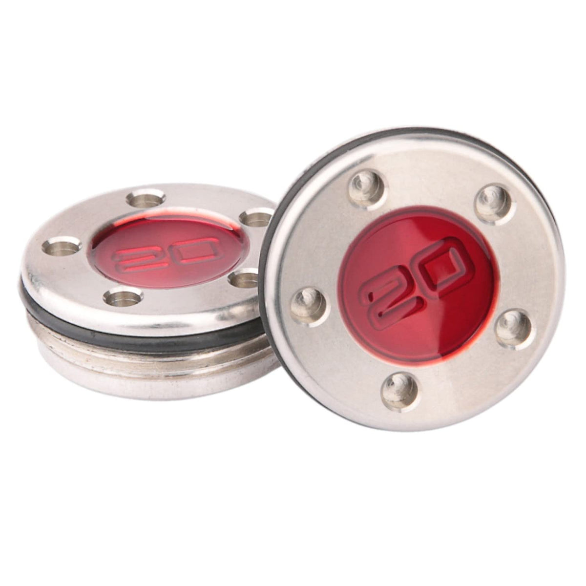 Two-piece weights with protective O-rings guard the cavity from moisture.