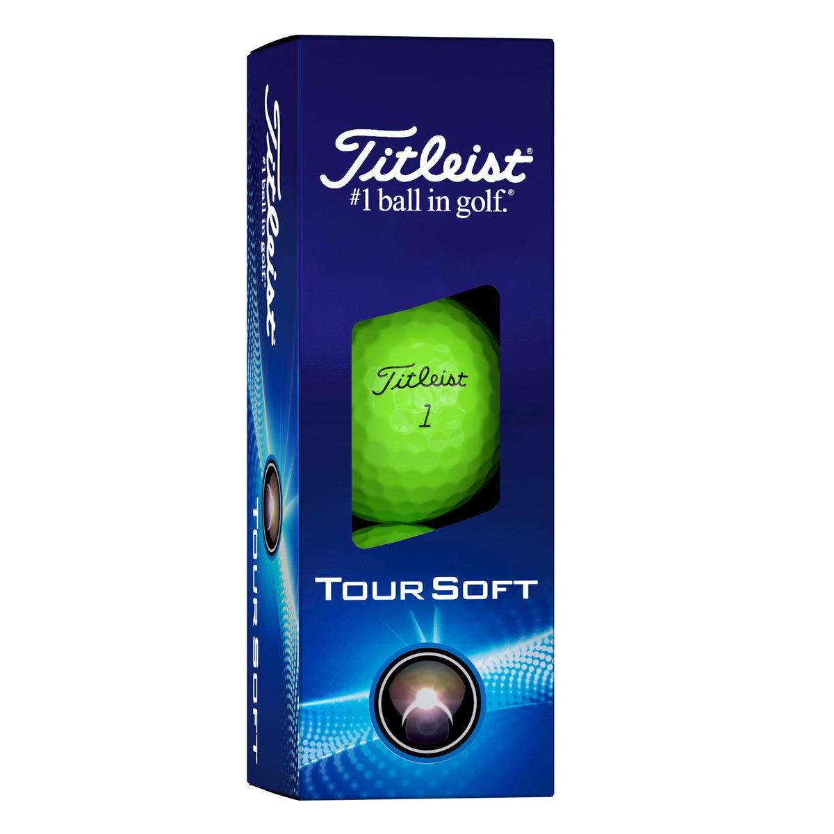 Titleist Tour Soft large-core close-up highlighting longer distance off the tee