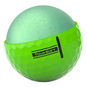 Titleist Tour Soft quad-dipyramid dimple design for consistent distance