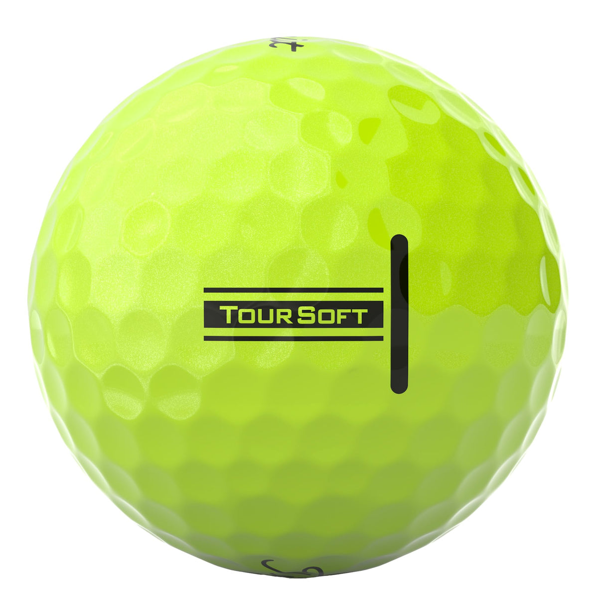 Titleist Tour Soft yellow ball soft feel focus during play.