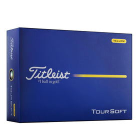 Titleist Tour Soft Yellow core closeup highlighting soft feel and distance potential.
