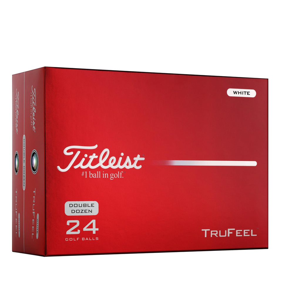 Titleist TruFeel 2-Dozen Pack showing soft feel with extended distance for greens.