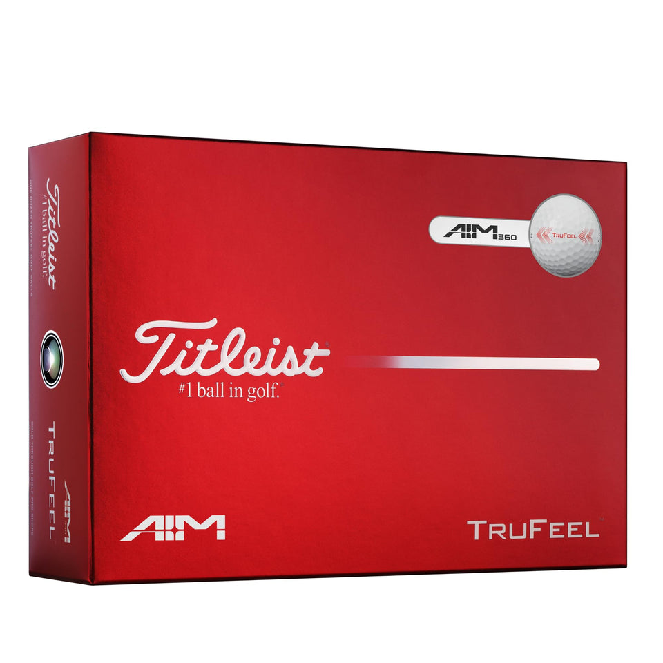 Titleist TruFeel AIM with red arrow design for precise aiming.