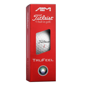 Titleist TruFeel branding close up highlighting ultra soft feel and quality.