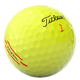 Titleist TruFeel yellow ball with TruFlex cover for greenside control.