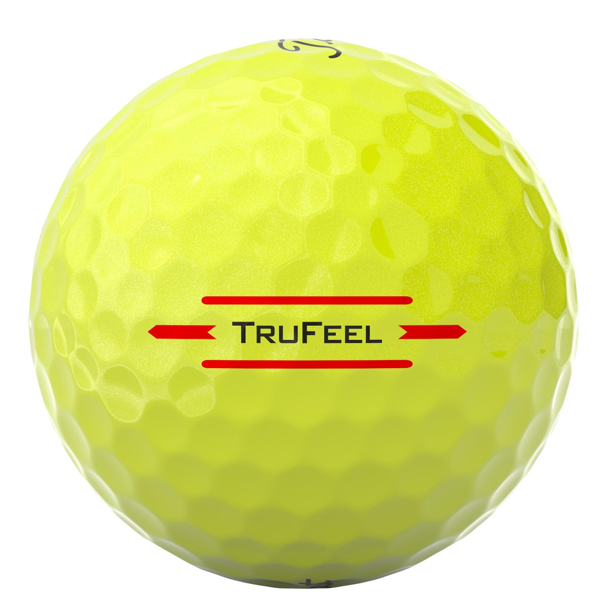 Titleist TruFeel yellow ball delivering balanced distance and soft impact.