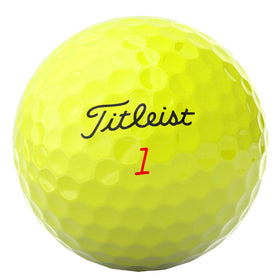 Titleist TruFeel yellow ball demonstrates ultra-soft feel at impact.