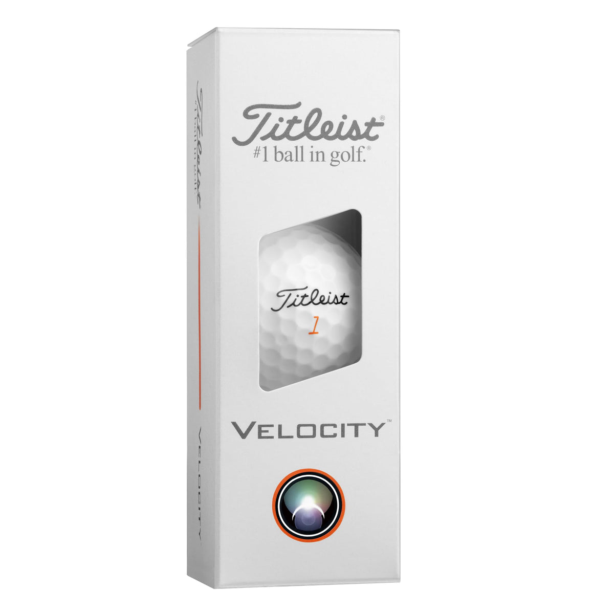 Titleist Velocity ball close-up of LSX core for high speed and distance