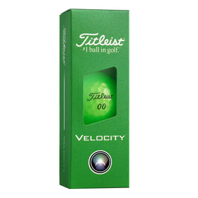 Titleist Velocity Green golf ball in flight demonstrating launch and distance potential
