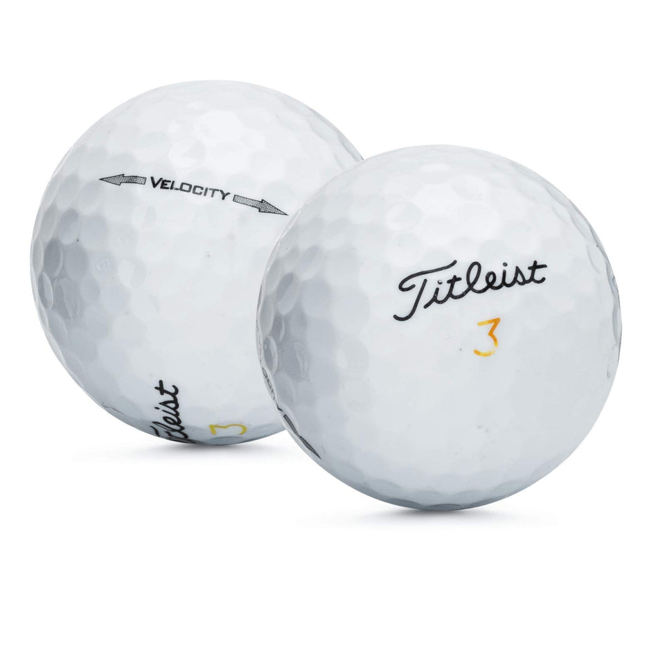 Titleist Velocity surface details show high-velocity core for long-distance potential.