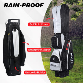 Tivor cart-friendly design with padded straps for easy carrying on and off carts.