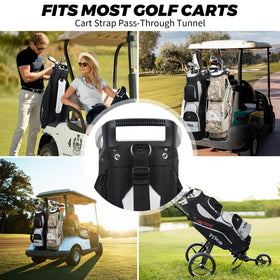 Tivor golf bag features durable, water‑resistant fabric for course wear.