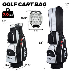 Tivor rain hood covers the bag to protect clubs from rain and dust.