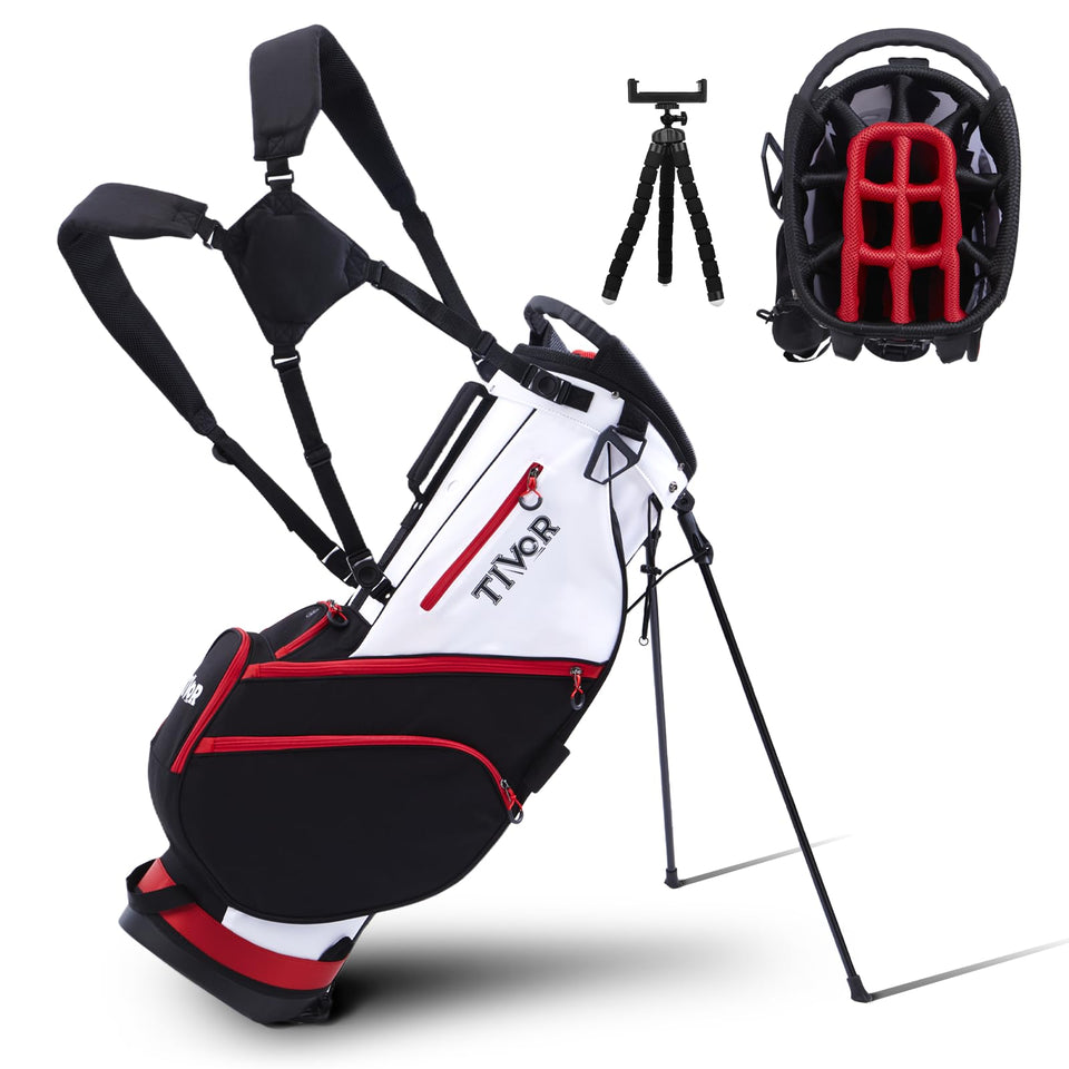 Tivor Golf Stand Bag with 14-way top keeps clubs organized on the course