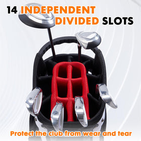Dual-strap Tivor golf bag distributes weight for balanced wear