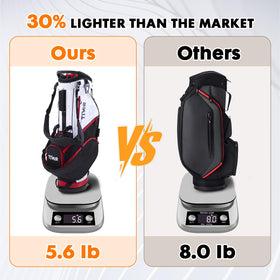 Phone mount on Tivor stand bag enables quick swing checks
