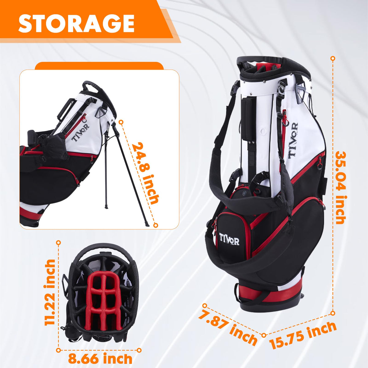 Lightweight Tivor bag ideal for walking rounds and easy access to gear