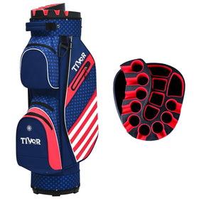 TIVOR 2026 T-Lock bag top view with 15-way dividers for organized clubs