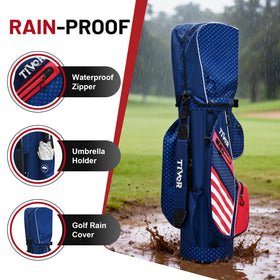 Velour-lined valuables pocket protects essentials on course