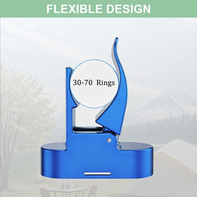 Durable aluminum alloy construction with a blue, premium sandblasted finish.