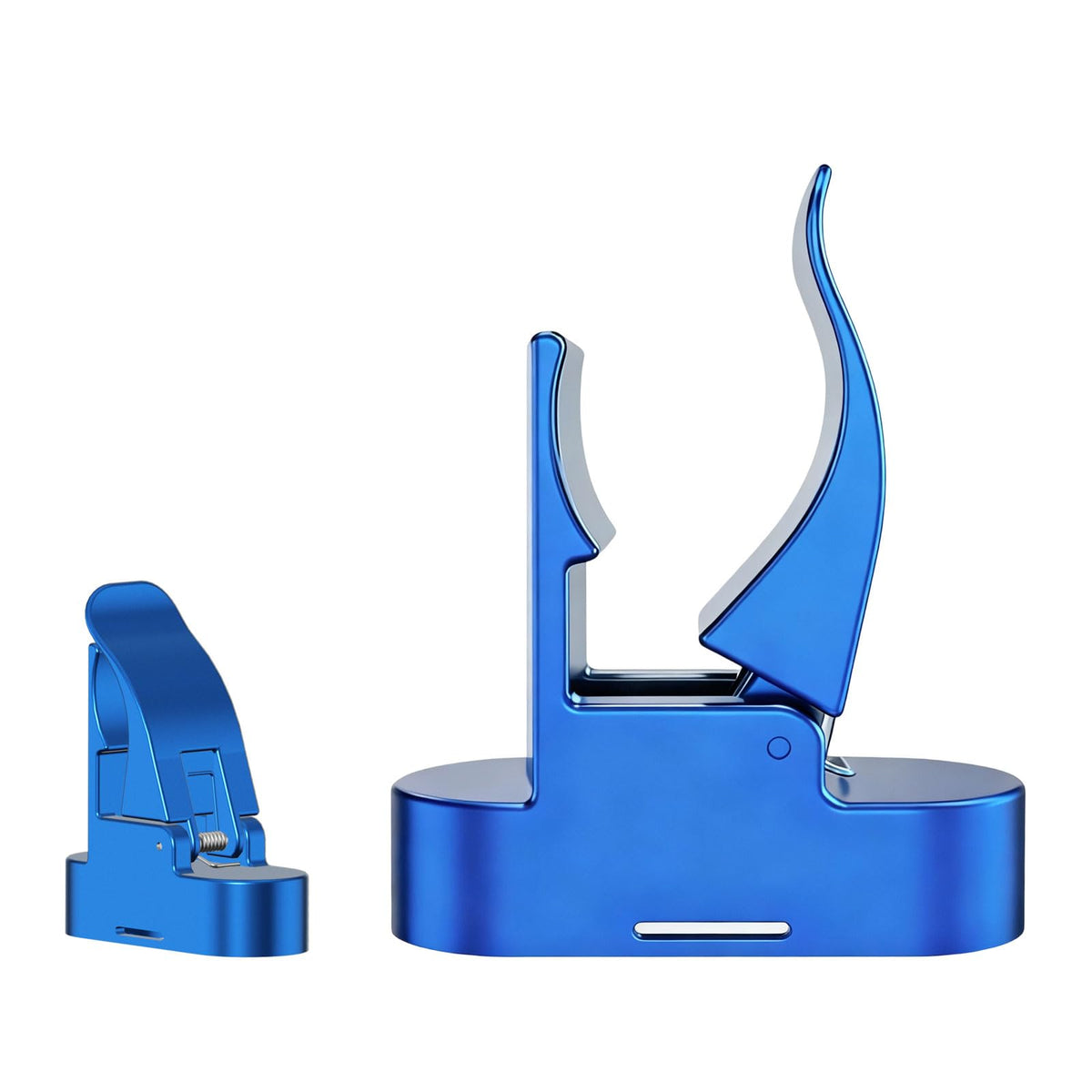 Tivora golf cart magnetic holder in blue secures cigars on the move.