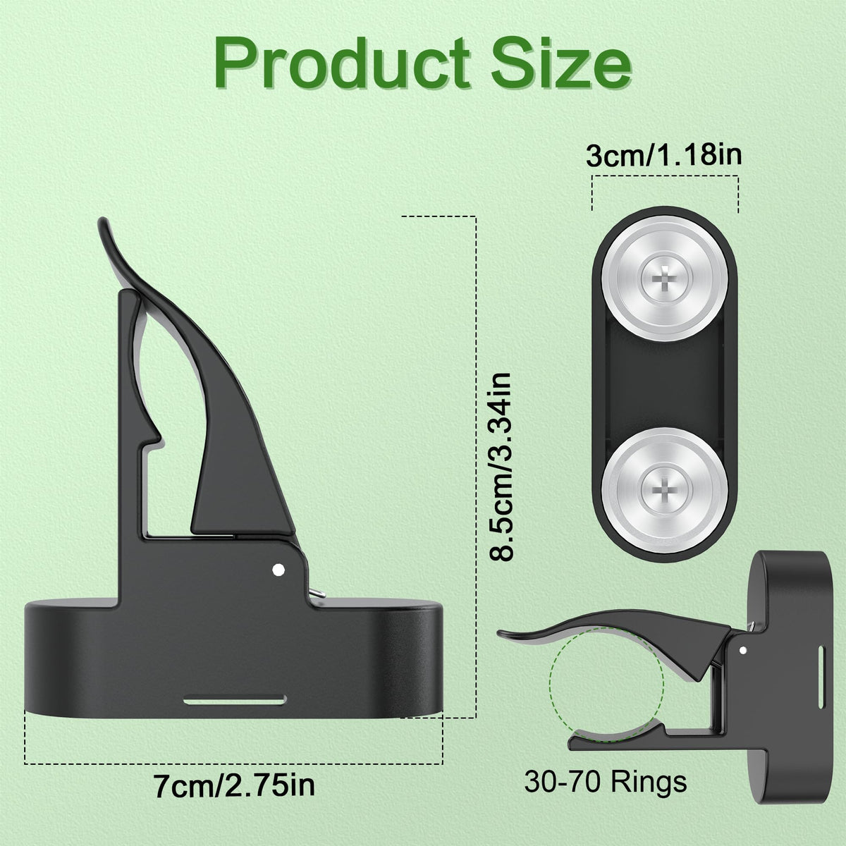 Tivora magnetic holder demonstrates magnet clip attachment option