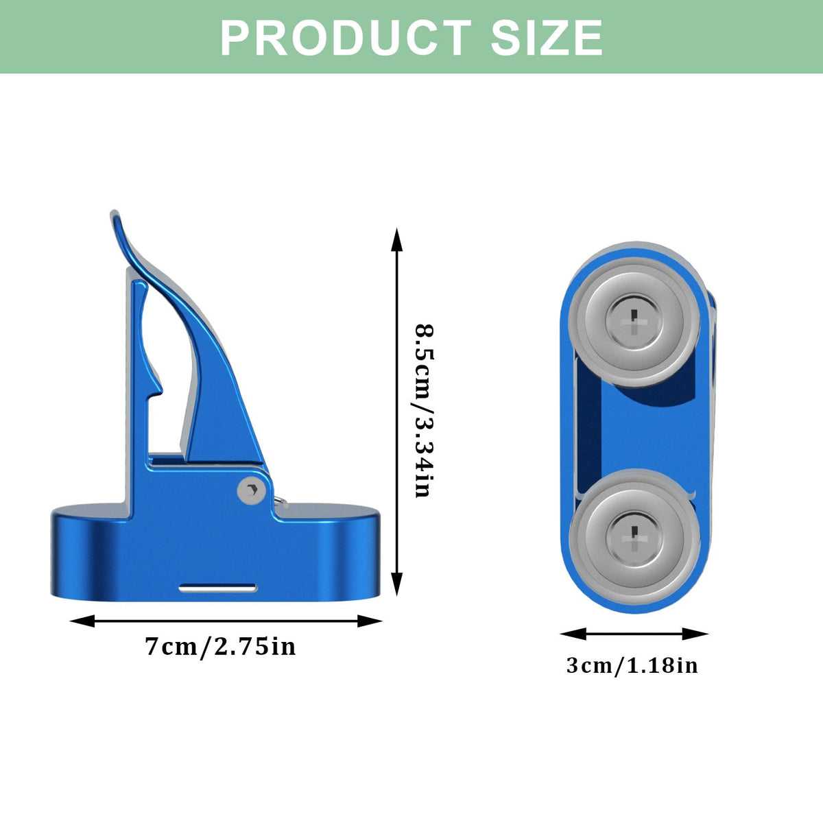 Cigar is held securely without distortion thanks to spring tension.