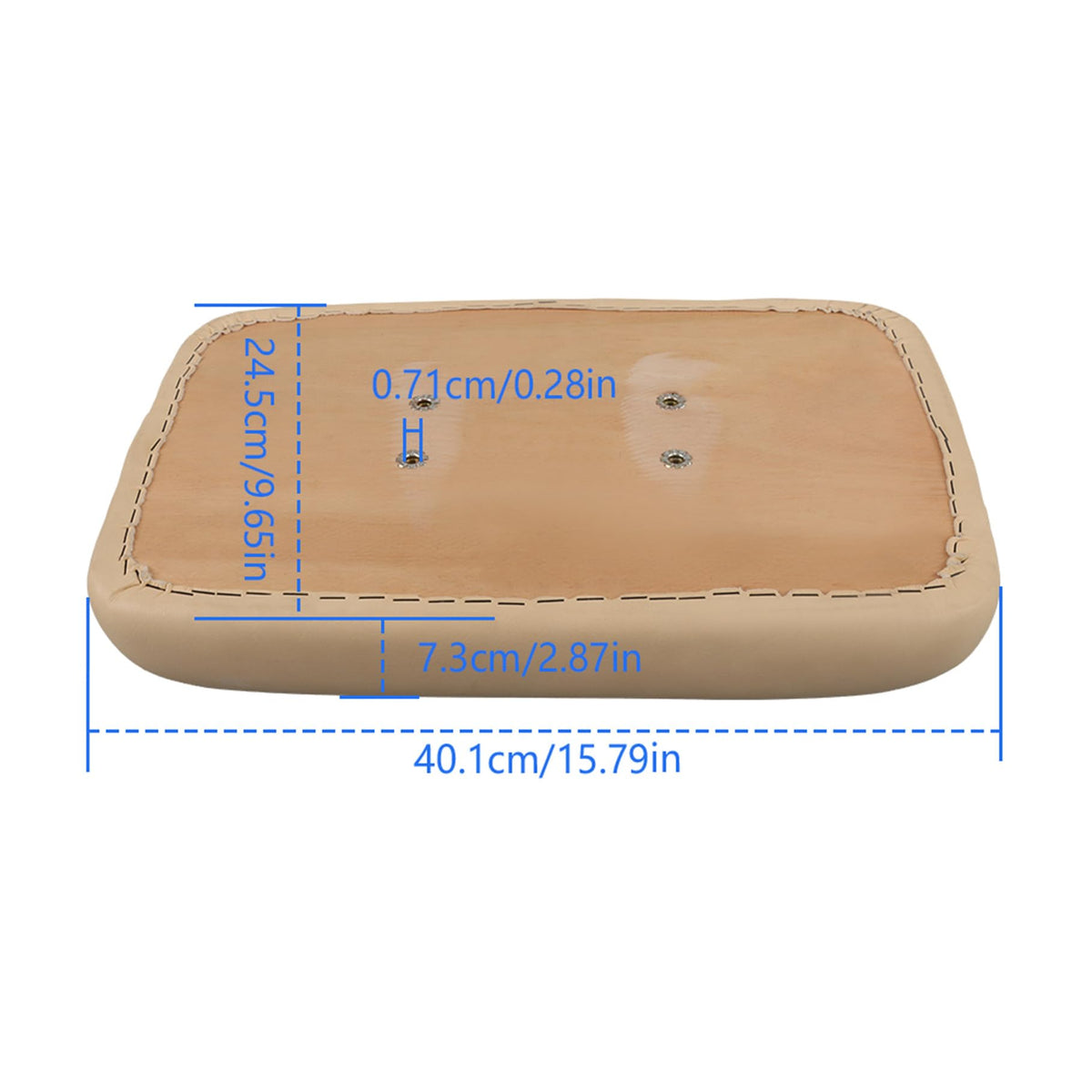 TJHSM Buff Leather seat back, side angle, sturdy upgrade for durable golf cart seating.