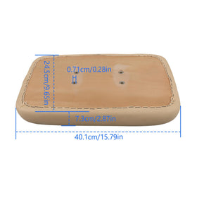 TJHSM Buff Leather seat back, side angle, sturdy upgrade for durable golf cart seating.